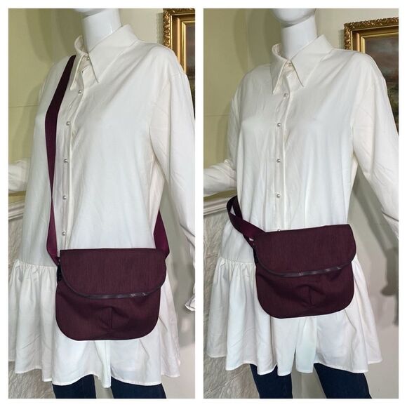 Lululemon Maroon Crossbody Fold Over Convertible Fanny Pack - Picture 1 of 11